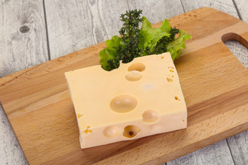 Maasdam cheese brick