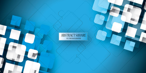 abstract squares blue background 
