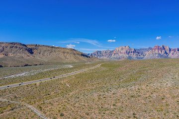 Aerial view of the beautiful Calico Basin area