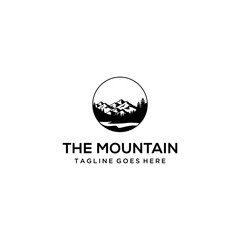 Creative Illustration Simple Mountain Logo Design Vector