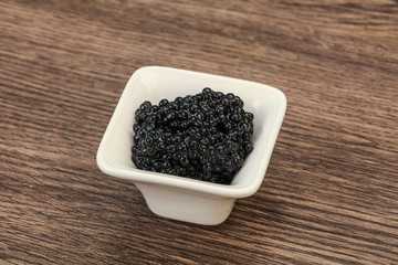 Luxury strugeon fish black caviar