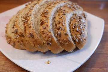 bread on a plate