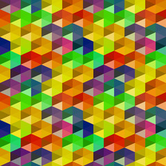 Colorful geometric shapes with texture. Unusual color shapes for your message. Business or tech presentation, app cover template. Design for fashion, background, wallpaper, fabric and wrapping.