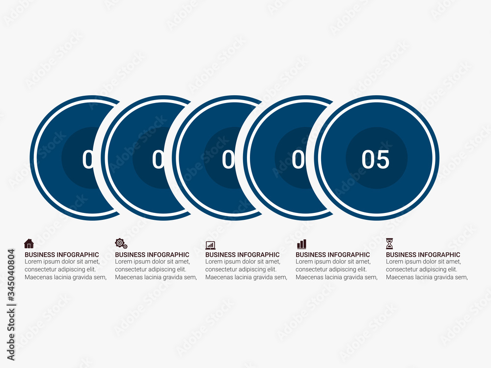 Poster modern infographic options banner with 4 options. vector infographic element. - vector