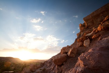 Sunset in Atlas mountain