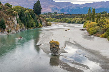 Shotover river near Arrowtown in New Zealand.