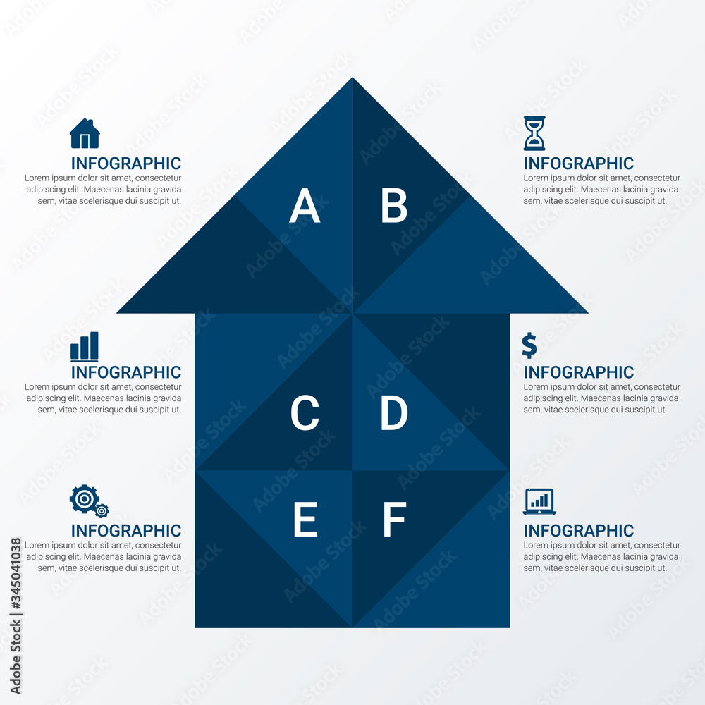 Poster modern infographics template with 4 options. vector infographic element. - vector