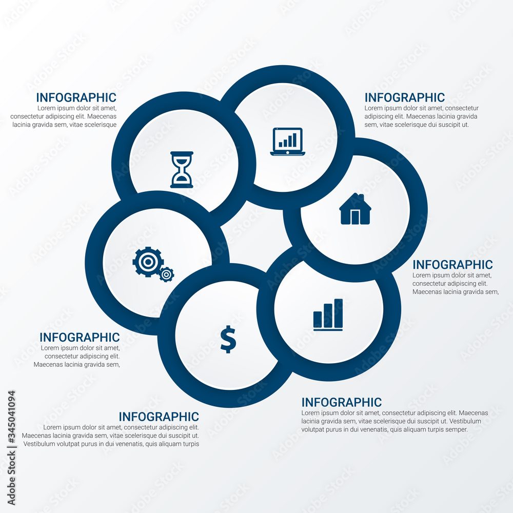 Poster modern infographics template with 4 options. vector infographic element. - vector