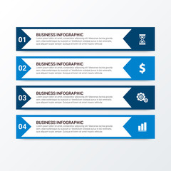 Obraz premium Modern Infographics Template with 4 options. Vector infographic element. - Vector