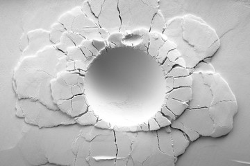 A crater on white background.  © Azazello
