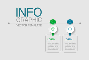 Vector iInfographic template for business, presentations, web design, 2 options.