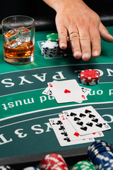 Casino Black Jack table