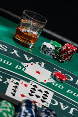 Casino Black Jack table