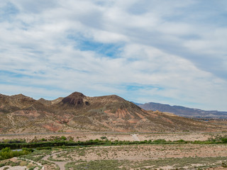 High angle view of the Las Vegas Wash area