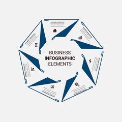 Simple Modern Infographics Template with 4 options. Vector infographic element. - Vector