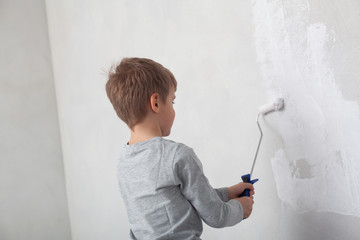 Painting the interior of a family house.