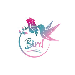 Hummingbird bird flower tropical