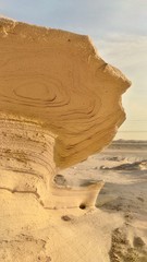 Fossil dunes in the desert.