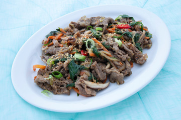 Soy Marinated Beef is called Bulgogi  in Korea