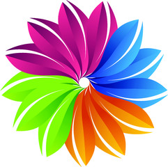 stylish flower logo