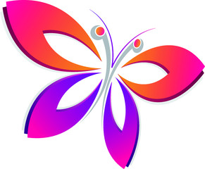 leaf  butterfly logo