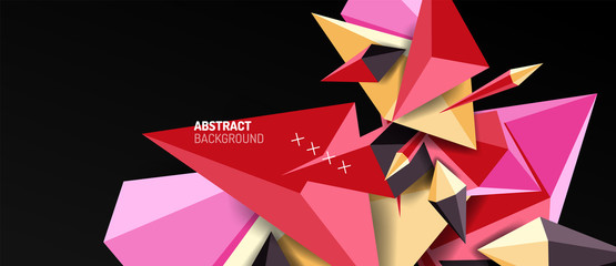 Trendy simple triangle abstract background, dynamic motion concept. Vector Illustration For Wallpaper, Banner, Background, Card, Book Illustration, landing page