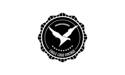 vintage-style emblem logo with an eagle theme