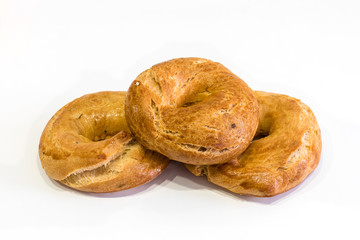 Rosquillas de San Isidro or Rosquillas del Santo, typical dessert of Madrid called, silly, ready, almond.