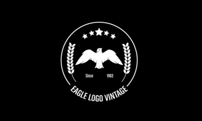 vintage-style emblem logo with an eagle theme