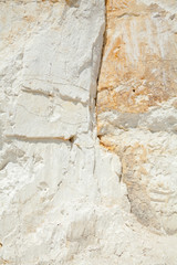 Chalk mining. Chalk hills. Chalk surface.