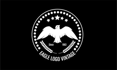 vintage-style emblem logo with an eagle theme