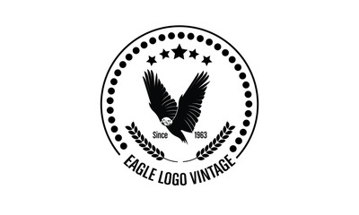 vintage-style emblem logo with an eagle theme