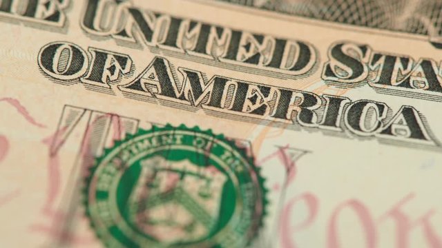 American paper currency. US dollars background