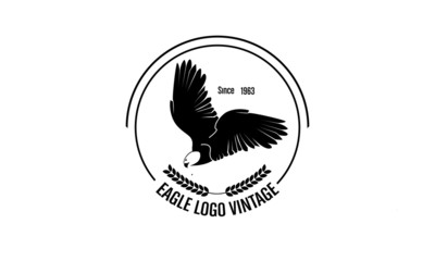 vintage-style emblem logo with an eagle theme