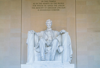 Lincoln Memorial in the National Mall, Washington DC.