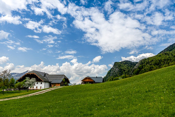 Obraz premium Rural landscape in the Austrian Alps.