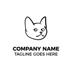simple design logo animal cat