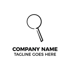 simple design logo object magnifying glass