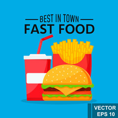 burger icon. Fast food. Isolated object. Food concept.