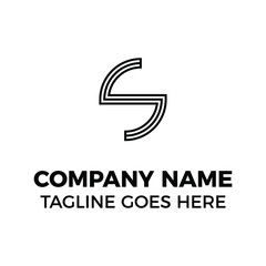 simple design logo letter s