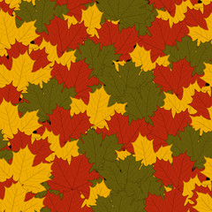 Seamless repeating pattern of leaves