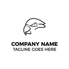 simple design logo animal rainbow lorikeet