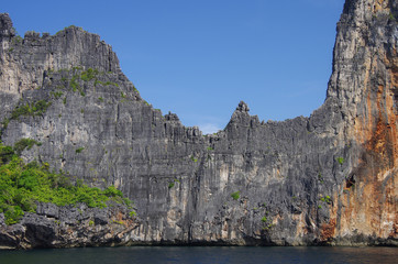 Beautiful limestone and the clear sea Phi Phi Leh south of Thailand, Krabi Province, Thailand, Asia
