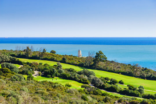 Carbonera lighthouse, Punta Mala, La Alcaidesa, Spain.