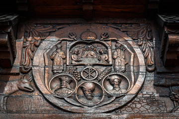 Detailaufnahme am Eingangstor vom Kloster in Toplita