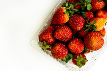 strawberries in a basket