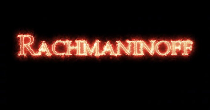 Schumann written with fire. Loop