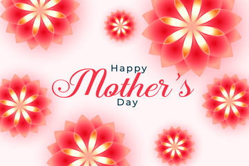 beautiful happy mothers day flower background design