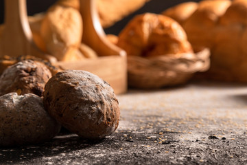 loaves of bread with sunlight in the morning