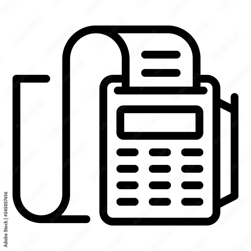 Poster bill machine icon. outline bill machine vector icon for web design isolated on white background